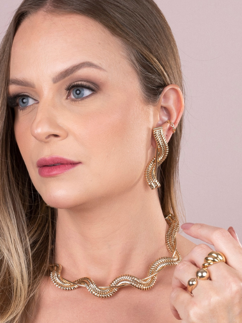 Choker Aro Malha Ondulada