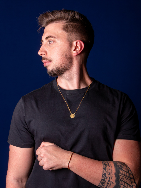 Escapulário São Bento Aço Inox Ouro