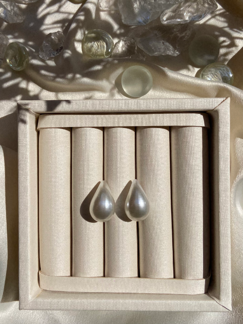 Brinco Gota D'água Pérola Pequeno