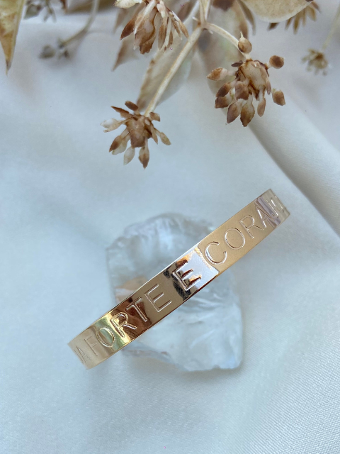 Bracelete Seja Forte e Corajosa Liso