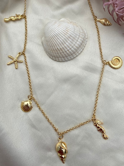 Colar Concha Longo Fundo do Mar