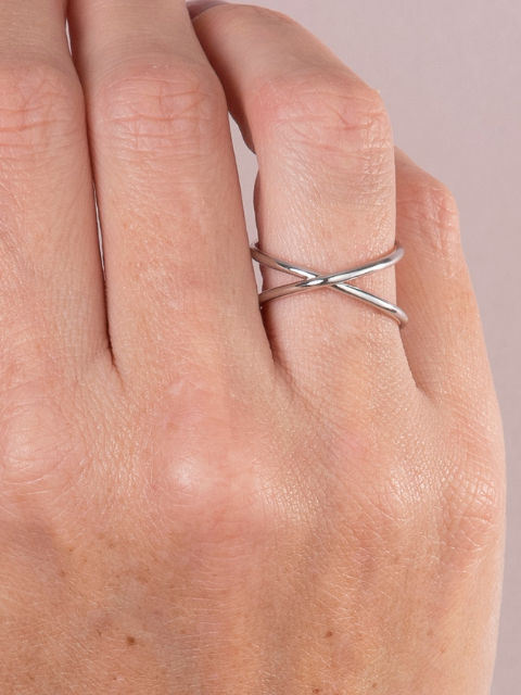 Anel Infinito Fio Duplo Liso Regulável