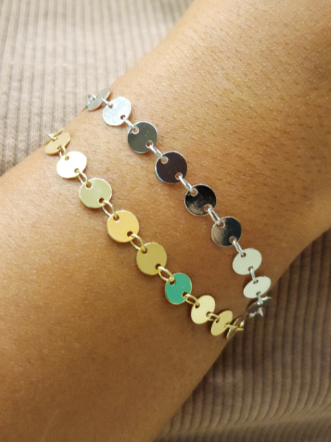 Pulseira Medalhinhas Liso