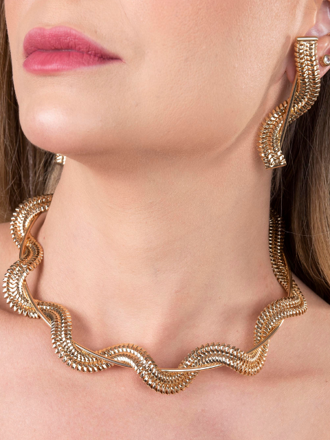 Choker Aro Malha Ondulada