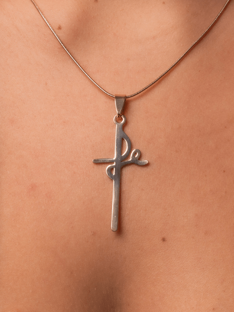 Colar Pingente Fé Ouro 18k