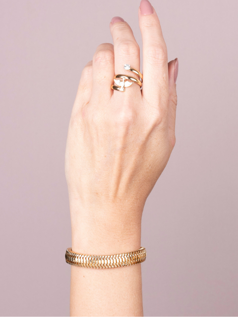 Pulseira Malha Média Vazada