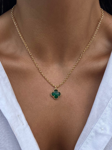 Colar Pingente Trevo