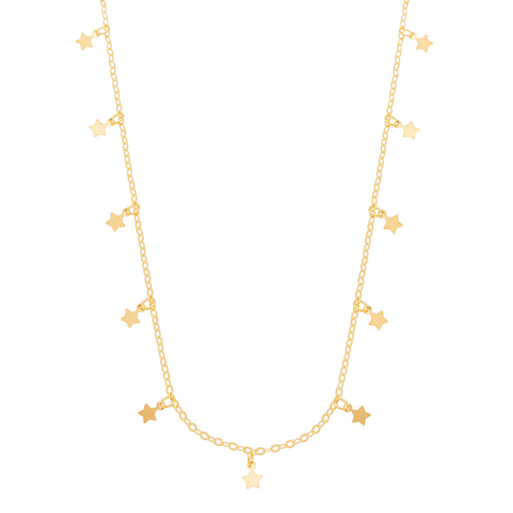 Colar Choker Estrelas Pequenas Liso