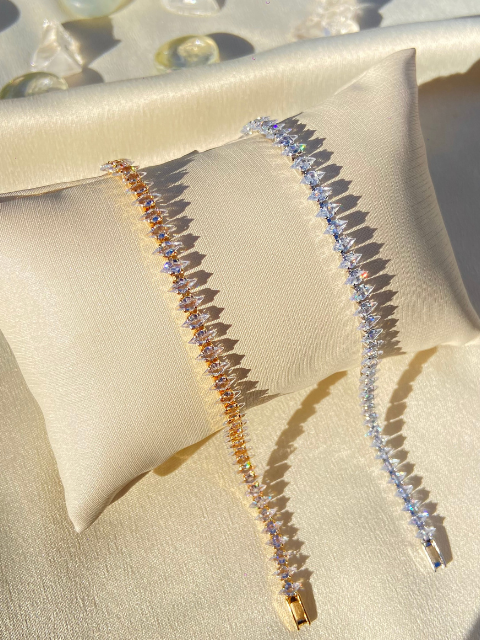 Pulseira Riviera Navete Zircônia