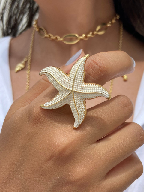 Anel Estrela do Mar Resinado