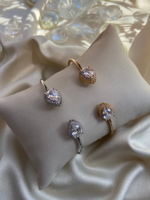 Bracelete Gota Cristal Cravejada