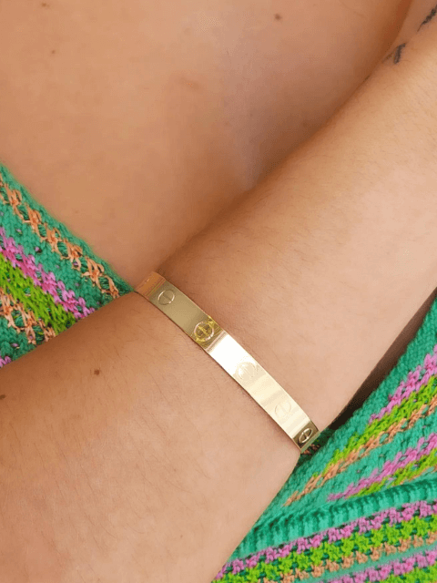 Bracelete Inspiração Cartier Regulável Liso