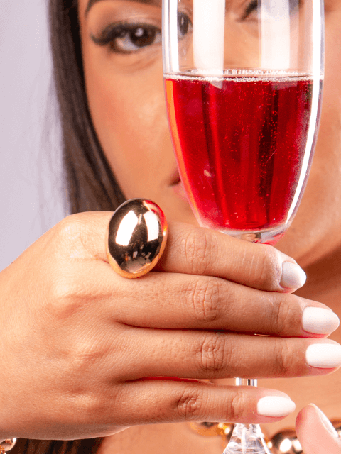 Anel Oval Liso Regulável