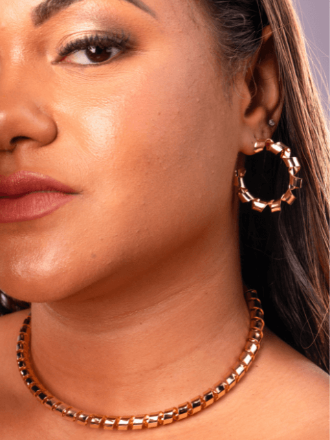 Conjunto completo Inspiração Thassia Naves Ouro 18k