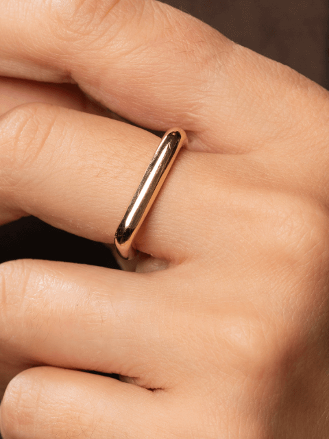 Anel Reto Liso