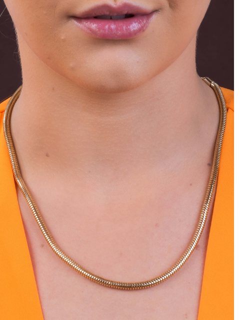 Colar Médio Malha Tubo