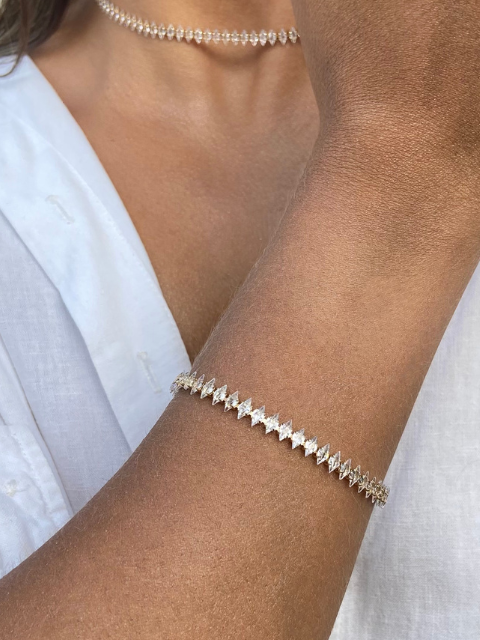 Pulseira Riviera Navete Zircônia