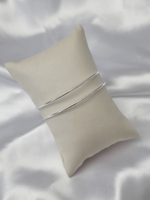 Bracelete Dois Fios Regulável Liso