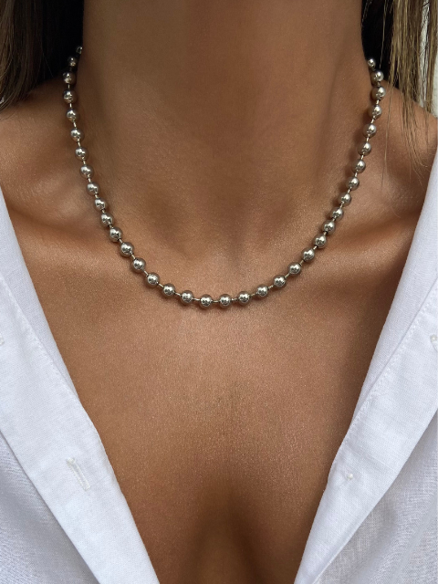 Colar Bolas Lisas