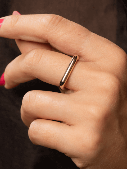 Anel Reto Liso