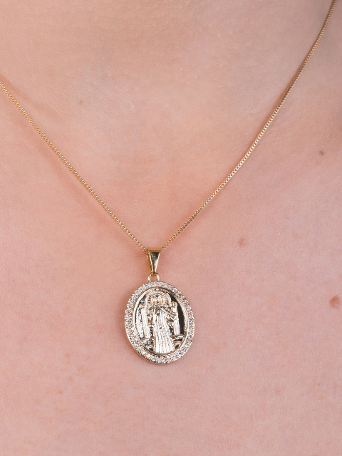 Colar com Pingente Santa Edwiges