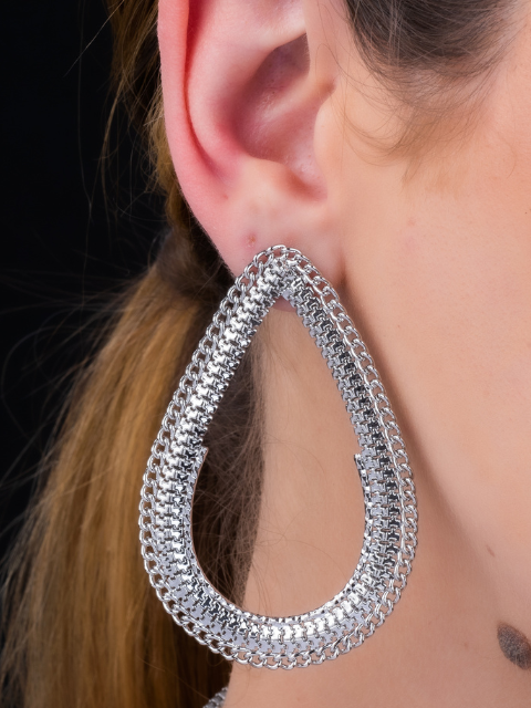 Brinco Gota Grande Detalhada Cores Variadas