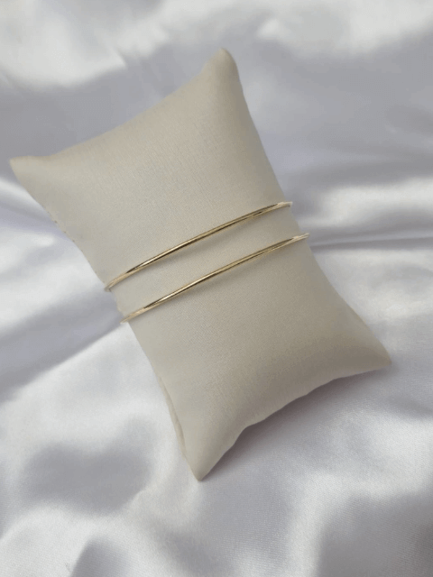 Bracelete Dois Fios Regulável Liso