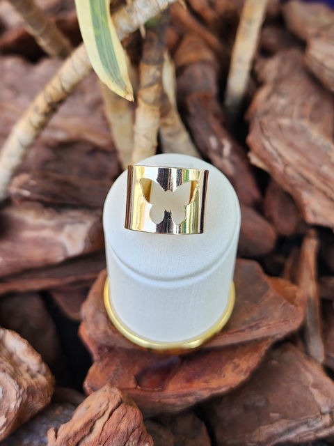 Anel Borboleta Regulável Liso