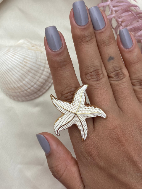 Anel Estrela do Mar Resinado