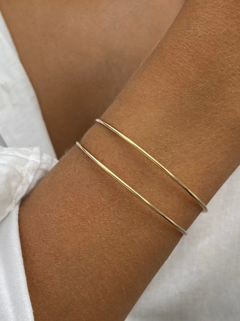 Bracelete Dois Fios Regulável Liso