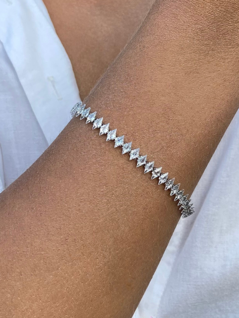 Pulseira Riviera Navete Zircônia