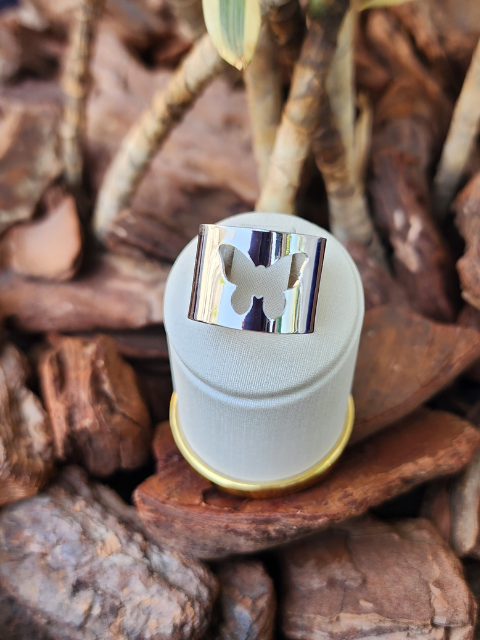 Anel Borboleta Regulável Liso