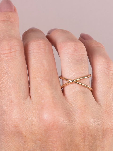 Anel Infinito Fio Duplo Liso Regulável