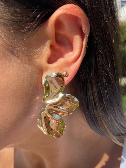 Brinco Meia Flor Orgânico Liso