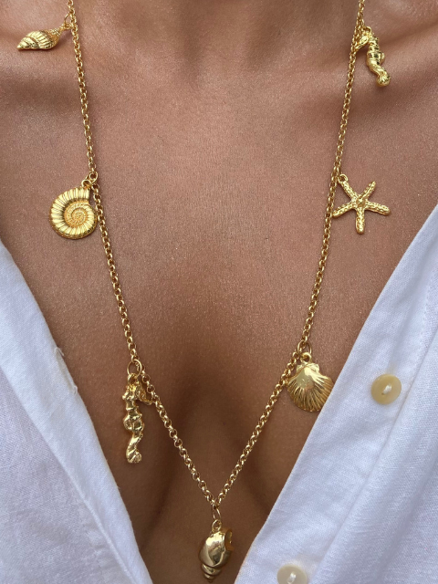 Colar Concha Longo Fundo do Mar