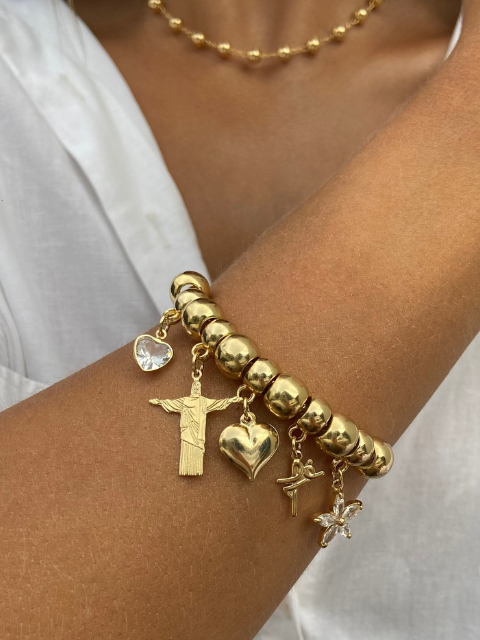 Pulseira Berloques Fé