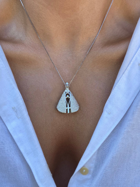 Colar Nossa Senhora Dupla Face G