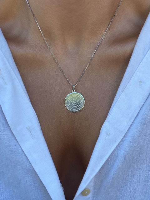 Colar Mandala Pai Nosso Ouro 18k