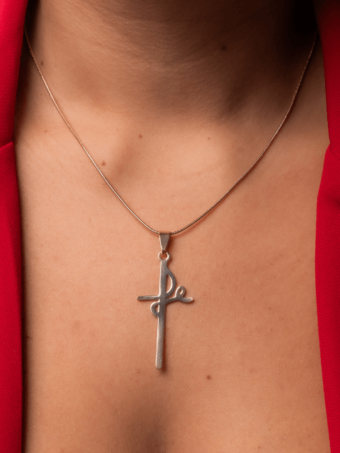 Colar Pingente Fé Ouro 18k