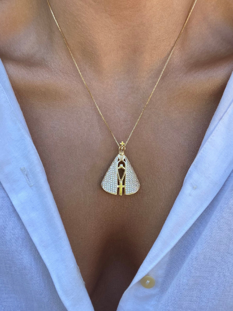 Colar Nossa Senhora Dupla Face G