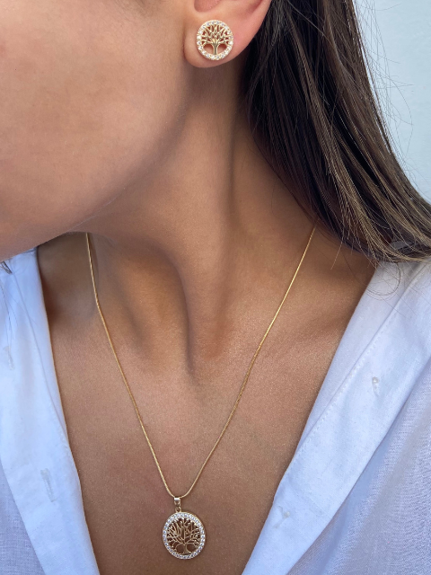 Conjunto Árvore Da Vida Cravejado