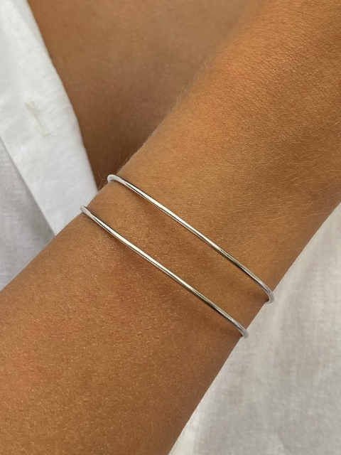 Bracelete Dois Fios Regulável Liso