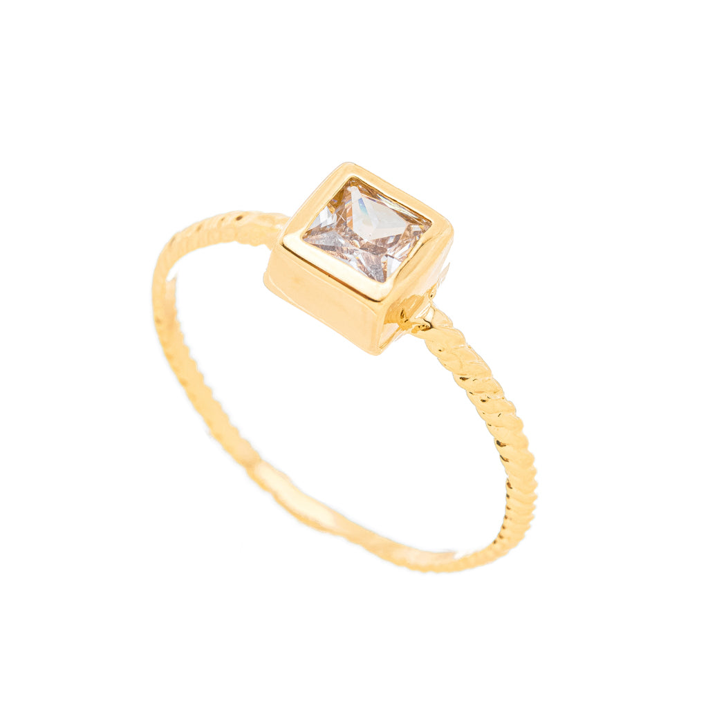 Anel Inspiração Pandora com Zircônia