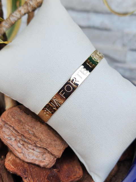 Bracelete Seja Forte e Corajosa Liso