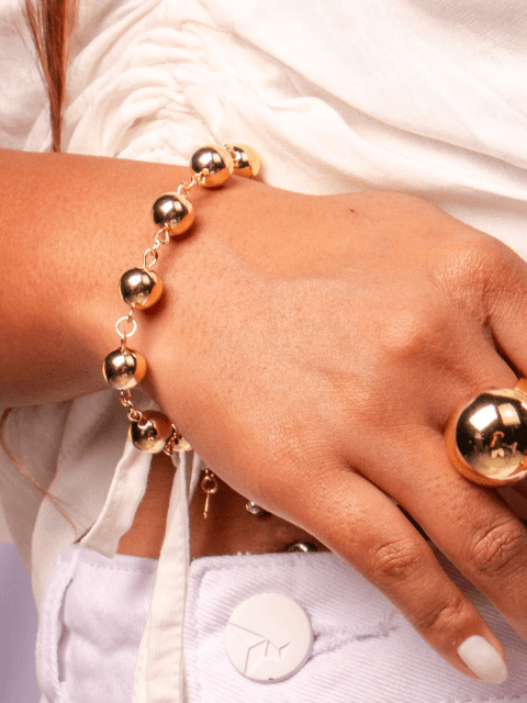 Pulseira Bolas Médias Liso