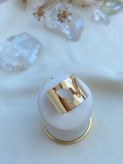 Anel Borboleta Regulável Liso