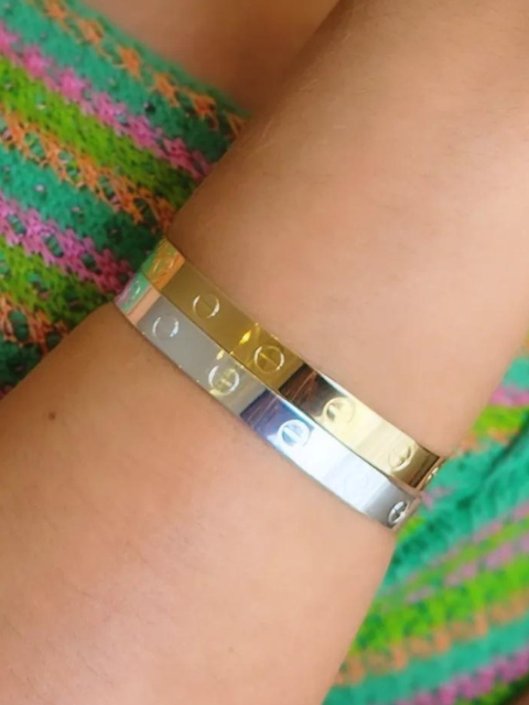 Bracelete Inspiração Cartier Regulável Liso