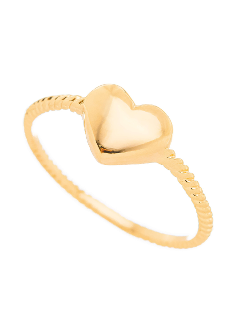 Anel Coração Liso Inspiração Pandora