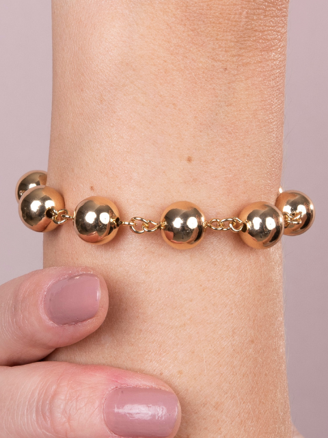 Pulseira Bolas Médias Liso