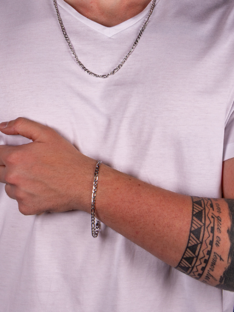 Pulseira Masculina Elos Grumet Aço Inox